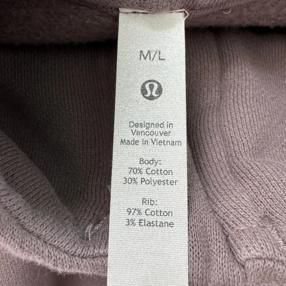 Lululemon Scuba Oversized Full Zip Hoodie Lunar Rock Medium Large Athleisure